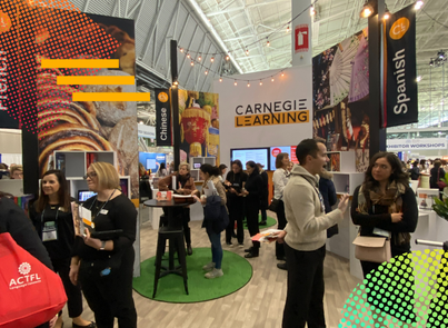 The Carnegie Learning ACTFL 2022 booth in Boston