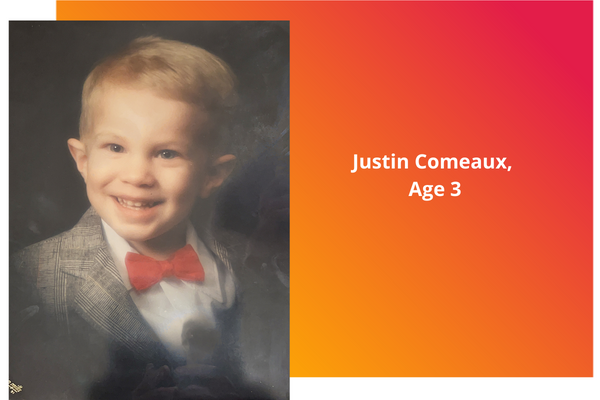 Justin Comeaux at age three. 