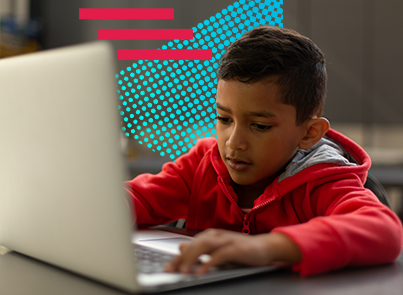 child working on a literacy intervention on a computer | blog post about the link between literacy and executive function | Carnegie Learning