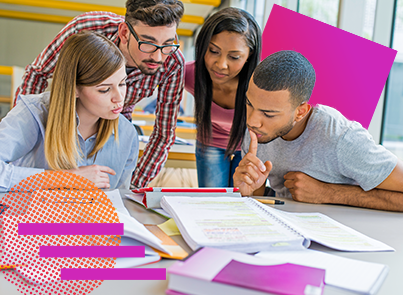 High school students studying together | Literacy + Math = Fun: 6 Strategies for Teaching Literacy in Your Math Class | Carnegie Learning